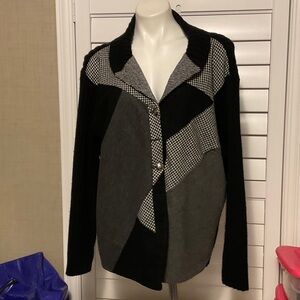 Austin Reed Black and Gray Women's Cardigan